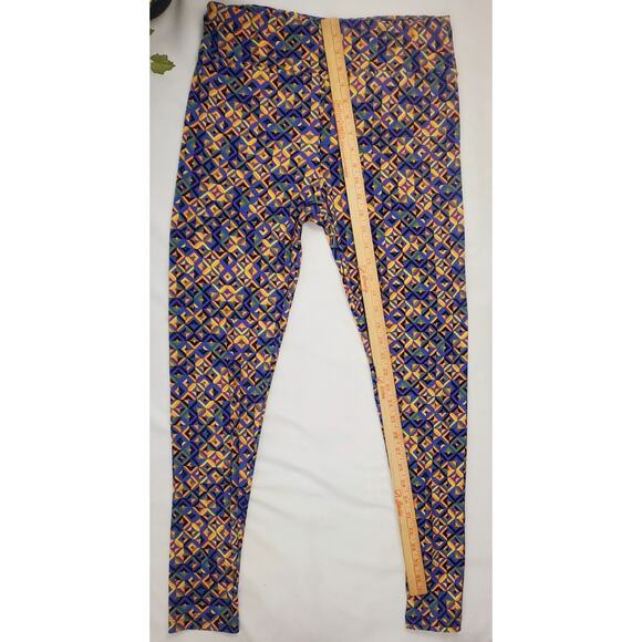 LuLaRoe Leggings TC Tall & Curvy Butter Soft Geometric Print Womens Plus Size - Picture 4 of 6